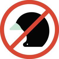 No Helmet in the Premise Vector Illustration