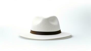 AI generated Retro fedora hat on white background photo