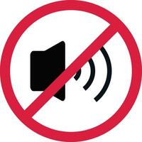 No Sound or Noise Allowed Here Vector Illustration