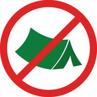 Dont Camping Here Red Annulus Vector Illustration