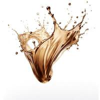AI generated Hyper-realistic photo of Coffee Splash isolated on a white background
