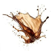 AI generated Hyper-realistic photo of Coffee Splash isolated on a white background