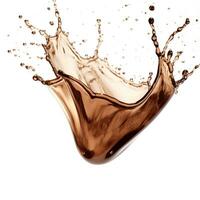 AI generated Hyper-realistic photo of Coffee Splash isolated on a white background