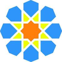 Islamic Geometry Pattern No Outline Vector Illustration