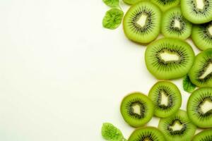 AI generated Lush Kiwi background. Generate Ai photo