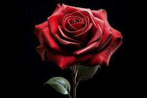 AI generated Regal Majestic ruby rose. Generate Ai photo