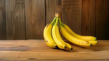 AI generated Portrait banana on the table with light exposure AI Generative photo