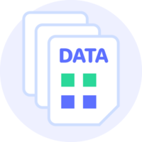 data collection modern icon clipart illustration png