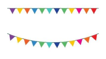 Bunting festive flags vector