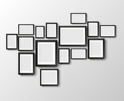 set of picture frames vector