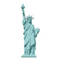 Isolated statue of liberty on white background. vector