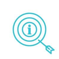 Innacurate, imprecison information icon. From blue icon set. vector