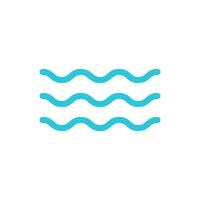 Waves icon. From blue icon vector