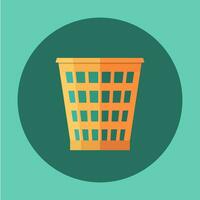 Trash Recycle Bin Garbage Flat icon . Vector illustration