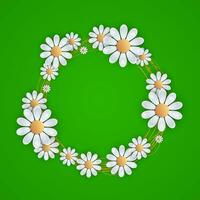 Floral background with daisy, vector