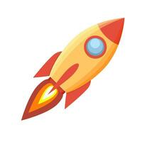 Rocket icon on White Background vector