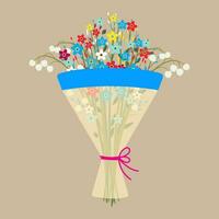 Cute bouquet of flowers. vector