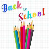 Back to school message on paper vector