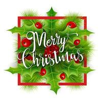 Merry Christmas greetings card vector