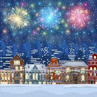 Christmas Winter Cityscape vector