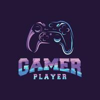 Game Console Logo, Gamer Design Gamepad Illustration Symbol Template vector