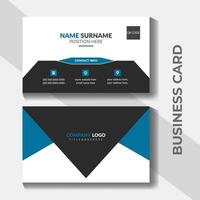 professional medical style business card in front and back view. vector