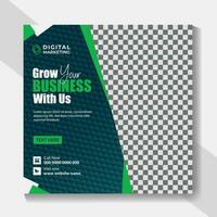 Business social media post design template for online advertising. vector