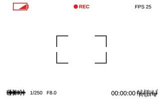 Template focusing screen of the camera. vector