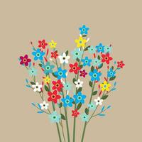 flowers bouquet, spring flowers, vector