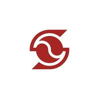 letter S yin yang logo vector