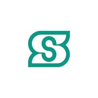 simple and bold letter S or SS logo vector