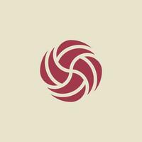 abstract swirl loop vortex logo vector