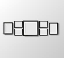 set of picture frames vector