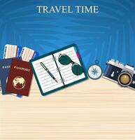 Travel and adventure template vector