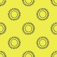 Seamless pattern with sun doodle for decorative print, wrapping paper, greeting cards, wallpaper and fabric vector