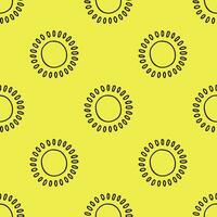 Seamless pattern with sun doodle for decorative print, wrapping paper, greeting cards, wallpaper and fabric vector