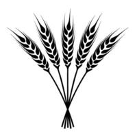 silhouette ears of wheat icon vector