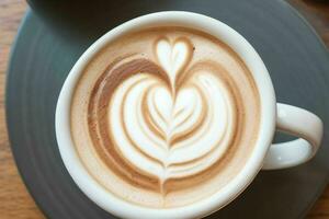AI generated Latte art. Pro Photo