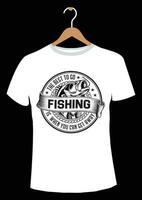 diseño de camisetas de pesca. vector