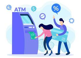 Illustration vector graphic cartoon character of ATM