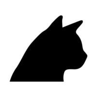 Cat silhouette illustration on isolated background vector