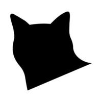 Cat silhouette illustration on isolated background vector