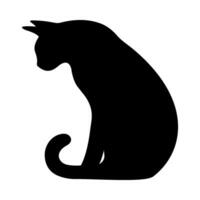 gato silueta ilustración en aislado antecedentes vector