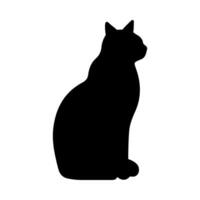 Cat silhouette illustration on isolated background vector