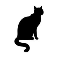 Cat silhouette illustration on isolated background vector