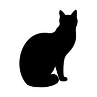 gato silueta ilustración en aislado antecedentes vector