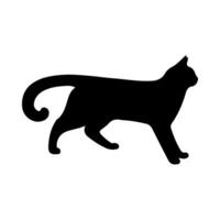 Cat silhouette illustration on isolated background vector