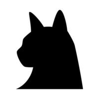 Cat silhouette illustration on isolated background vector