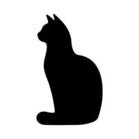 gato silueta ilustración en aislado antecedentes vector