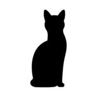 gato silueta ilustración en aislado antecedentes vector